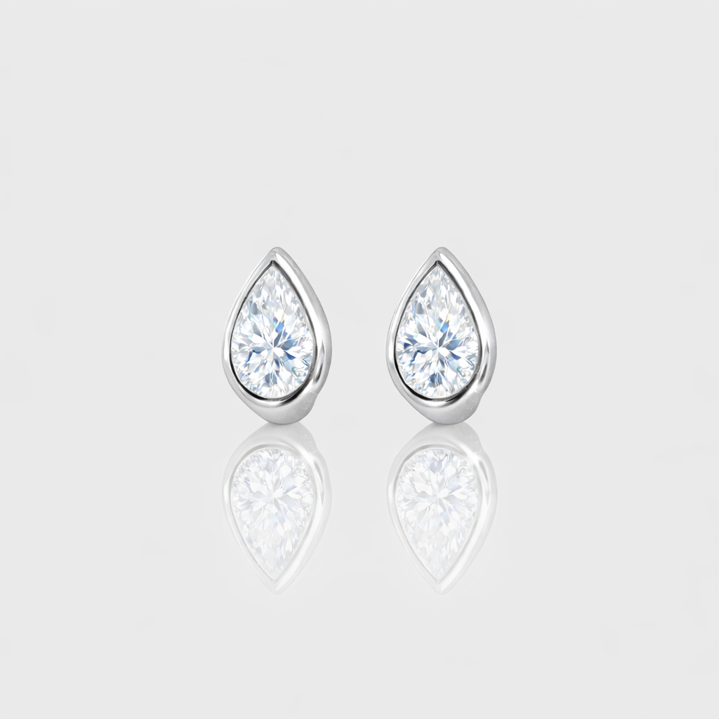 - The Teardrop Moissanite Earrings -