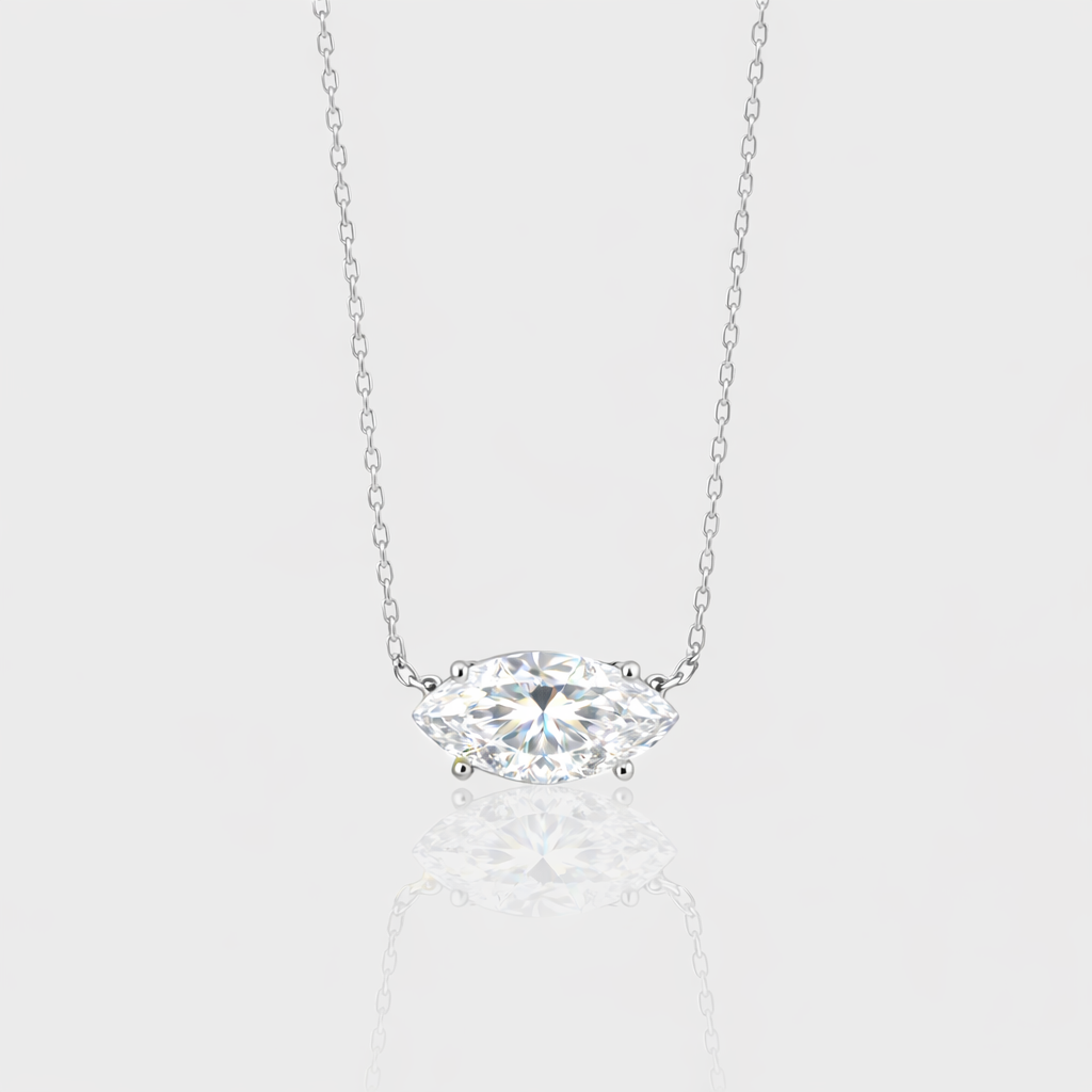 - The Marquise Moissanite Necklace -