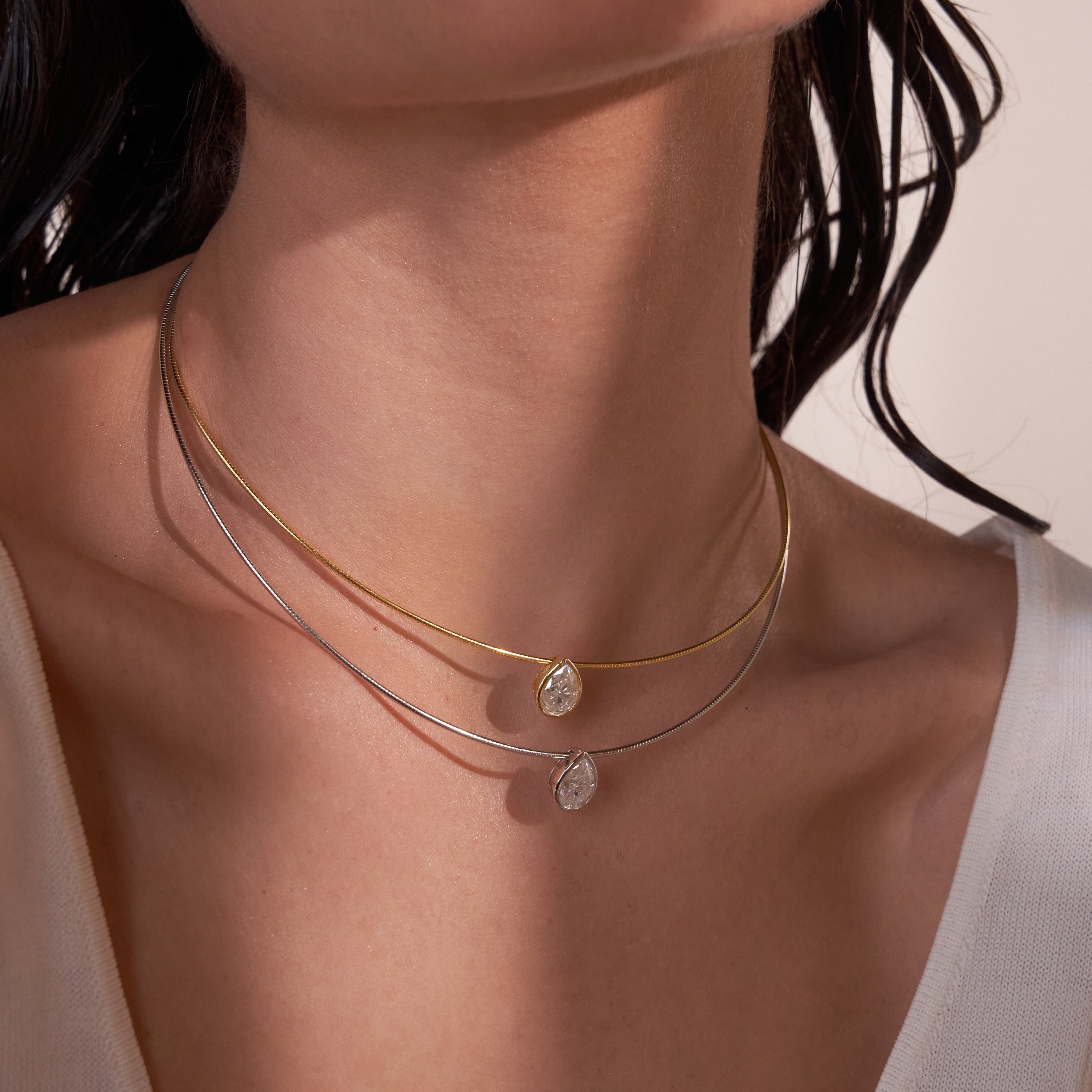 - The Tulip Moissanite Necklace -