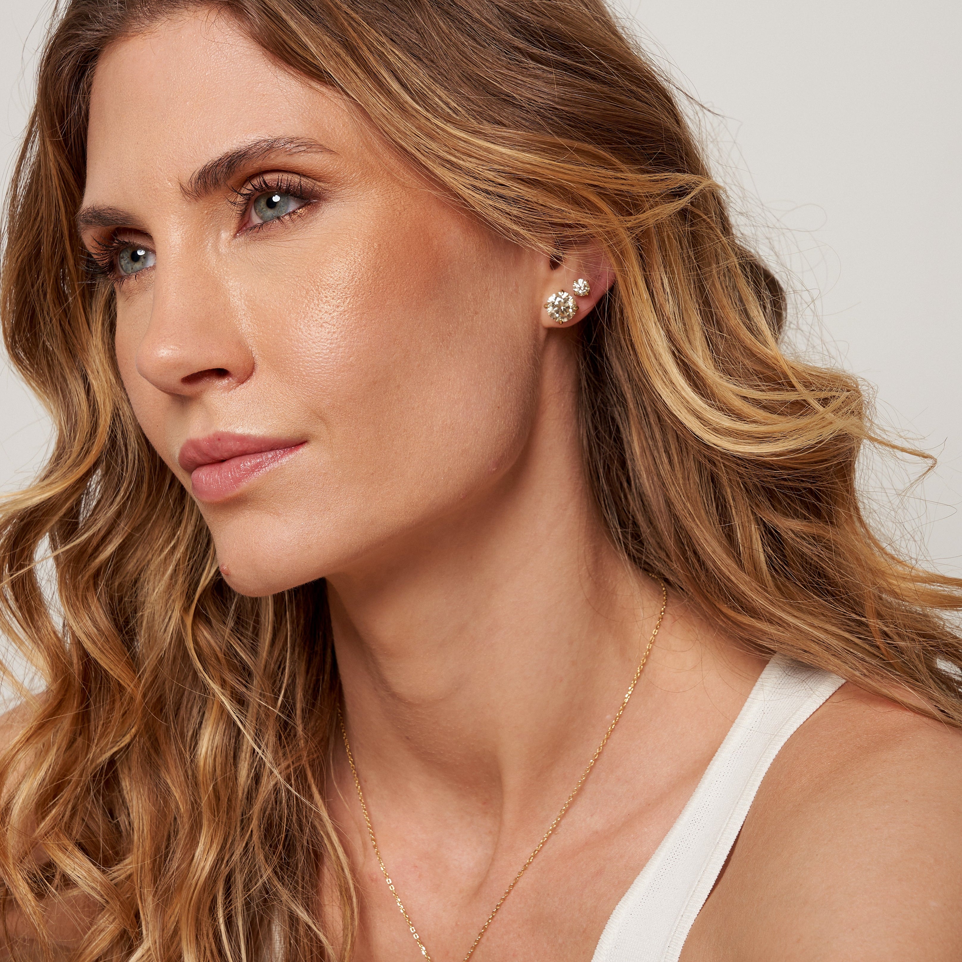- The Bold 8mm Champagne Moissanite Necklace -