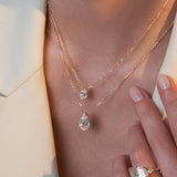 - The Petal 14mm Moissanite Necklace -