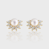 - The Lotus Moissanite Earrings -