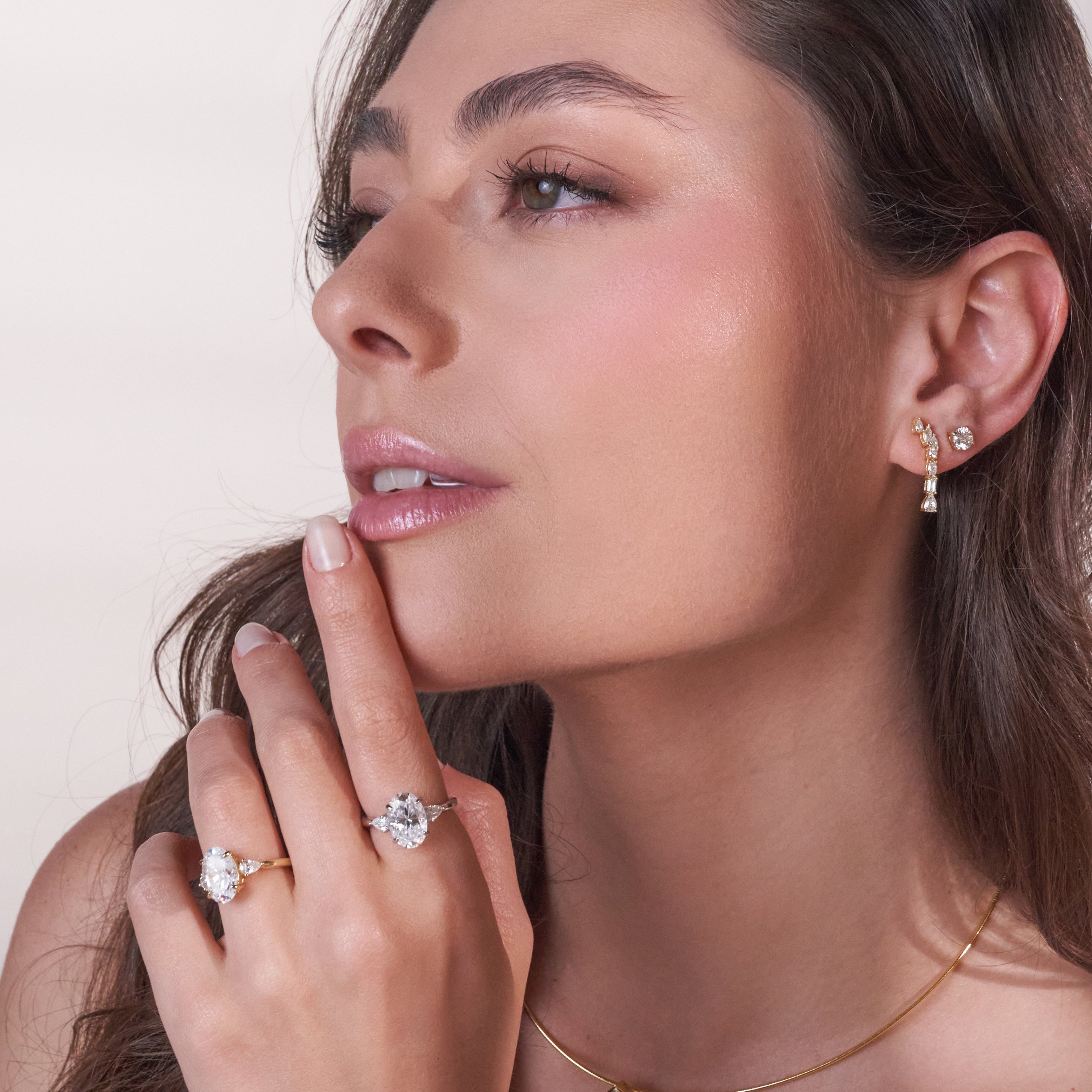 - The Freesia Moissanite Earrings -