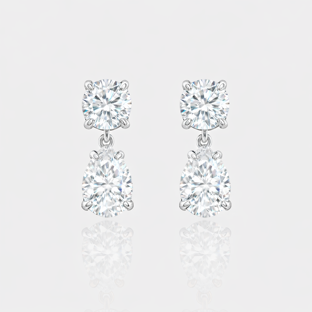 - The Fancy Moissanite Earrings -