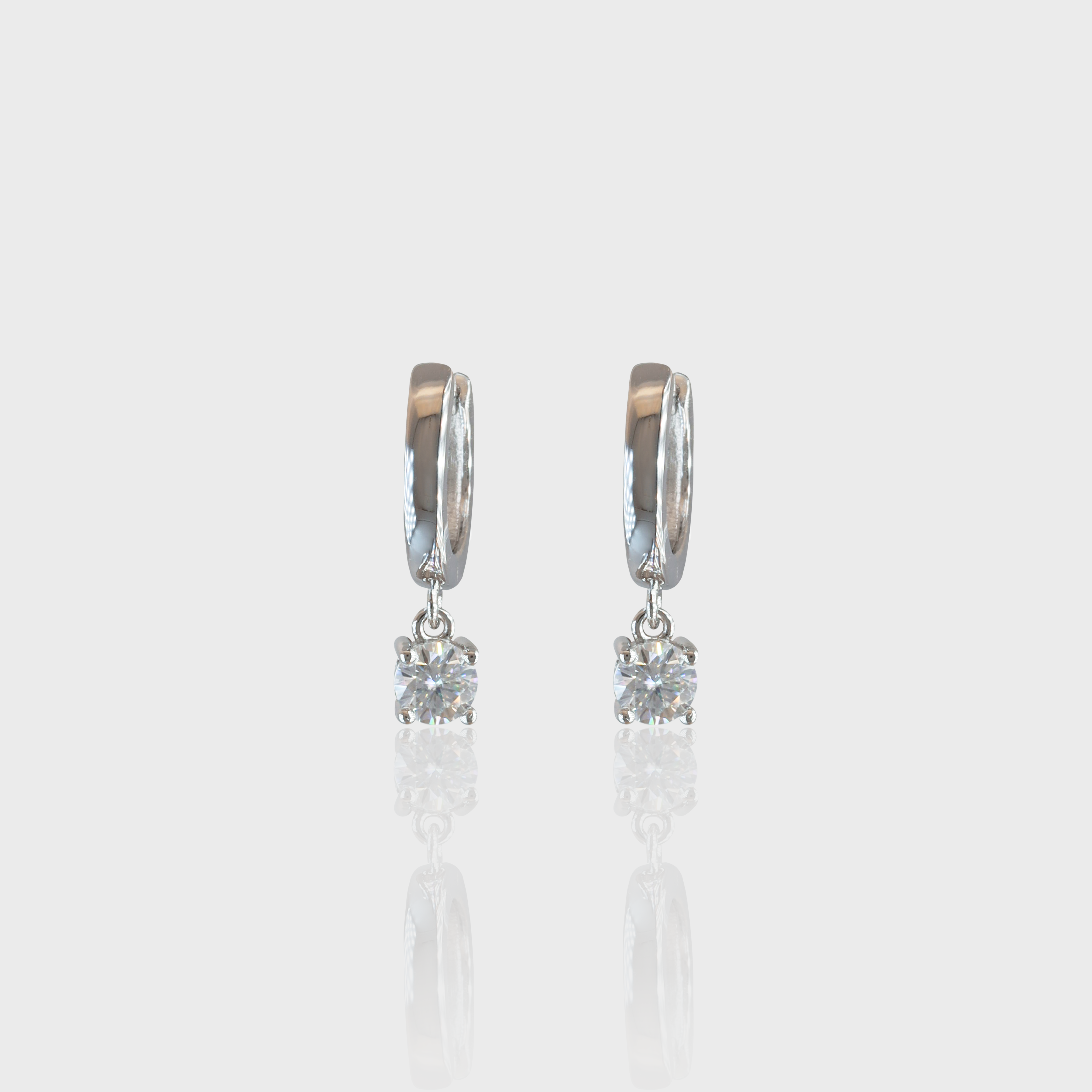 - The Minimalist Moissanite Hoops -
