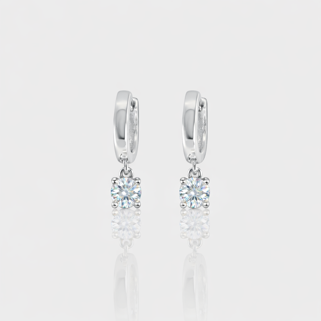 - The Minimalist Moissanite Hoops -