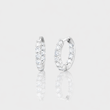 - The Petite 15mm Moissanite Hoops -