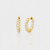 - The Petite 15mm Moissanite Hoops -