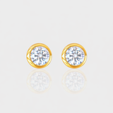 - The Soleil 4mm Moissanite Earrings -