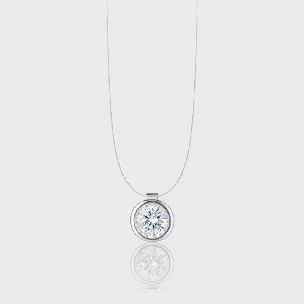 - The Soleil 10mm Moissanite Necklace -
