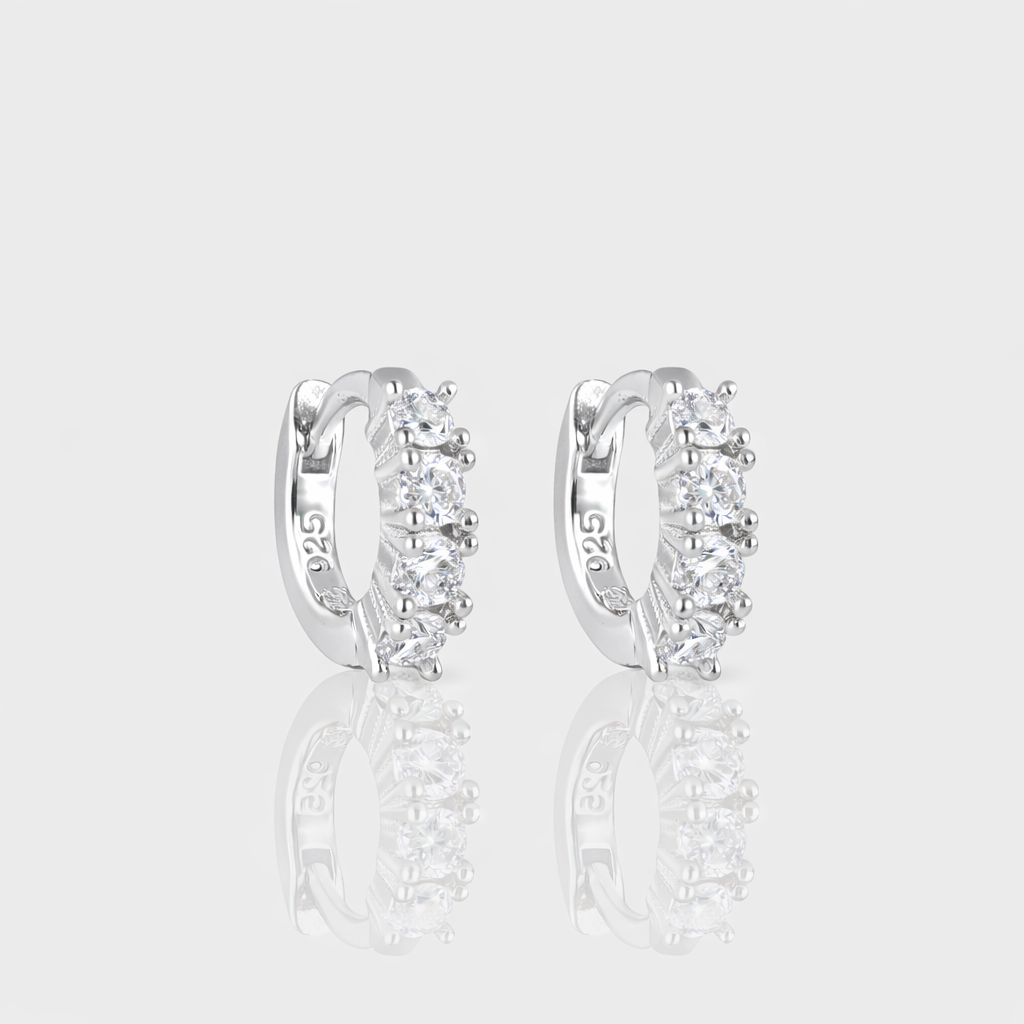 - The Tiny Moissanite Hoops -