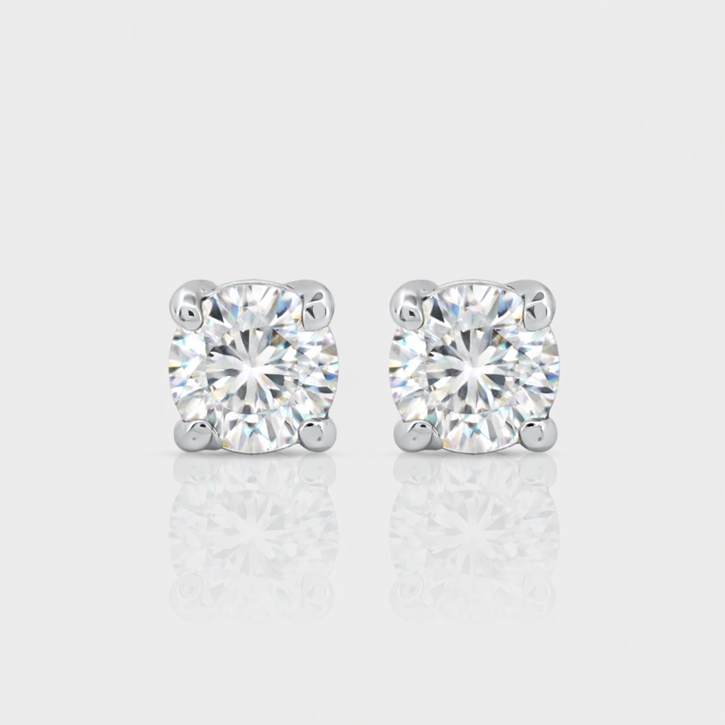 - The Basic 5mm Moissanite Earrings -