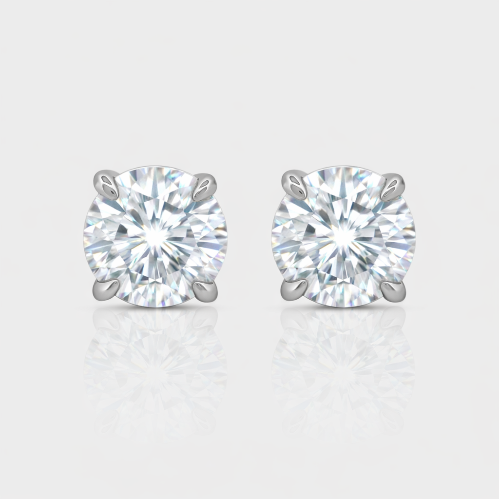 - The Classic 9mm Moissanite Earrings -