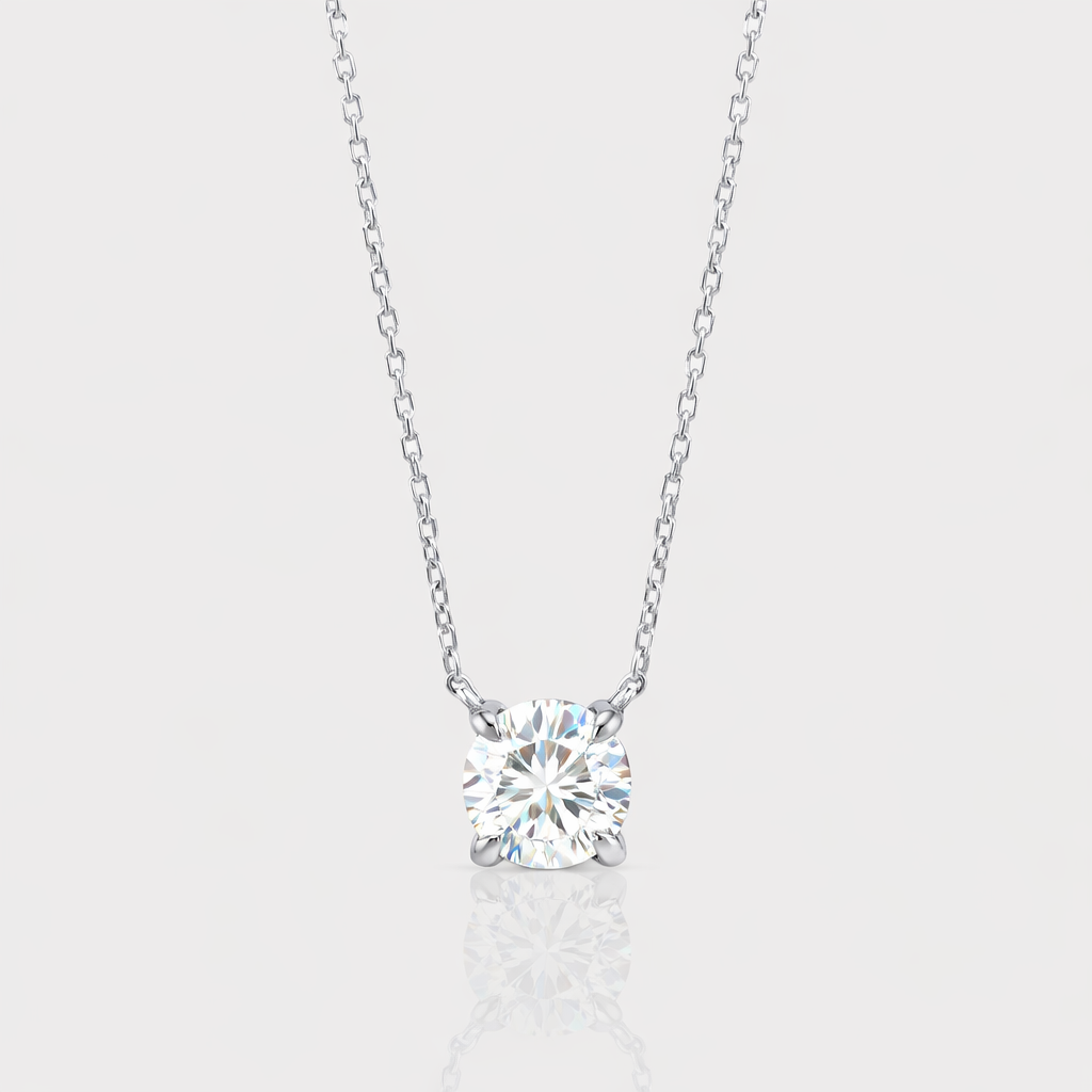 - The Classic 9mm Moissanite Necklace -
